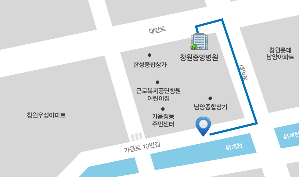 복개천 주차장 약도